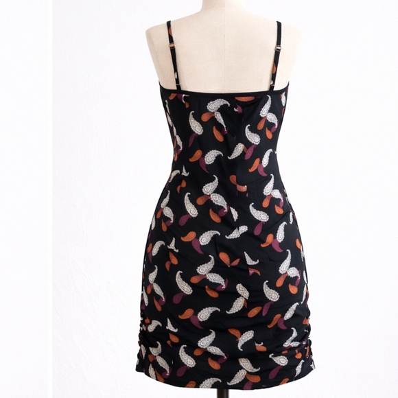 NWOT | Forever21 Spaghetti Strap Black Dress | Paisley Design | Cute - Picture 3 of 3